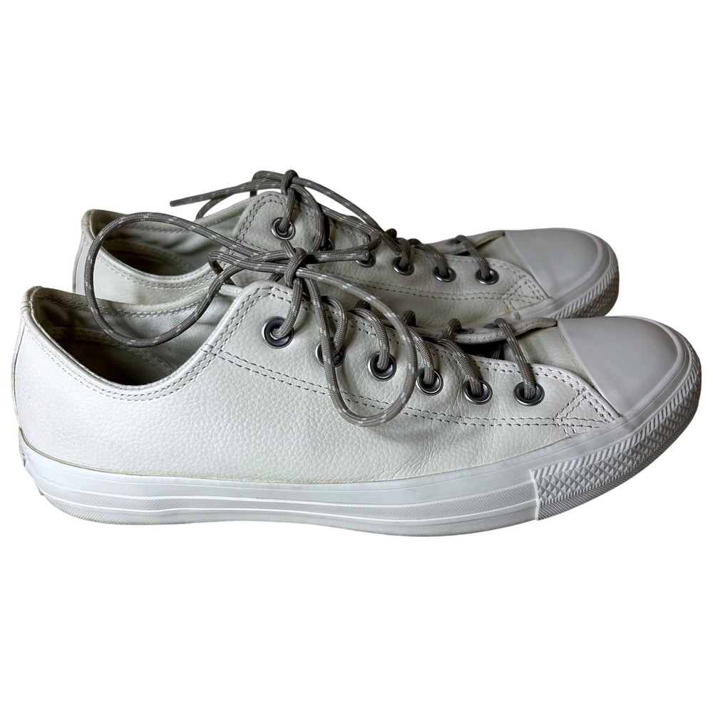 Converse Chuck Taylor All Star Leather Low Top Sneakers Off-White 163342C W9